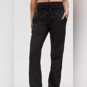 Women's Black Lululemon studio dance pants